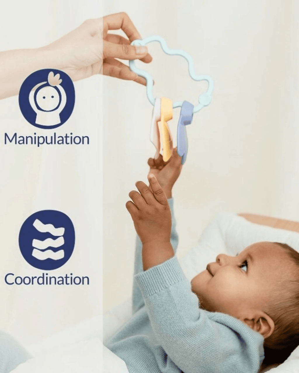 Hochet d'éveil pour bébé - le jouet simple.