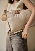 Housse de coussin 30X50 cm Rayures Argile - Gabrielle Paris