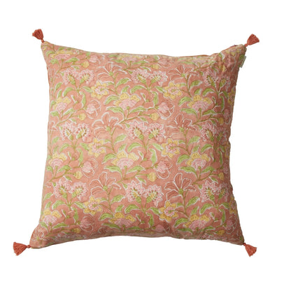 HOUSSE DE COUSSIN FLEURI BOHÈME NAMASTE BOHEMIAN ROSE - Bonheur du Jour