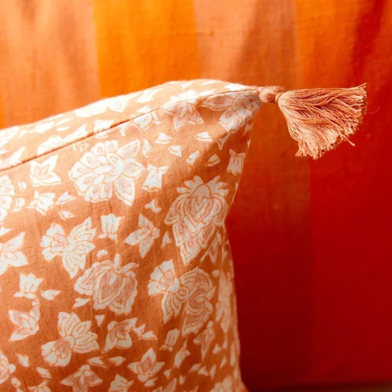 Housse de coussin fleuri arushi pumpkin - bonheur du jour