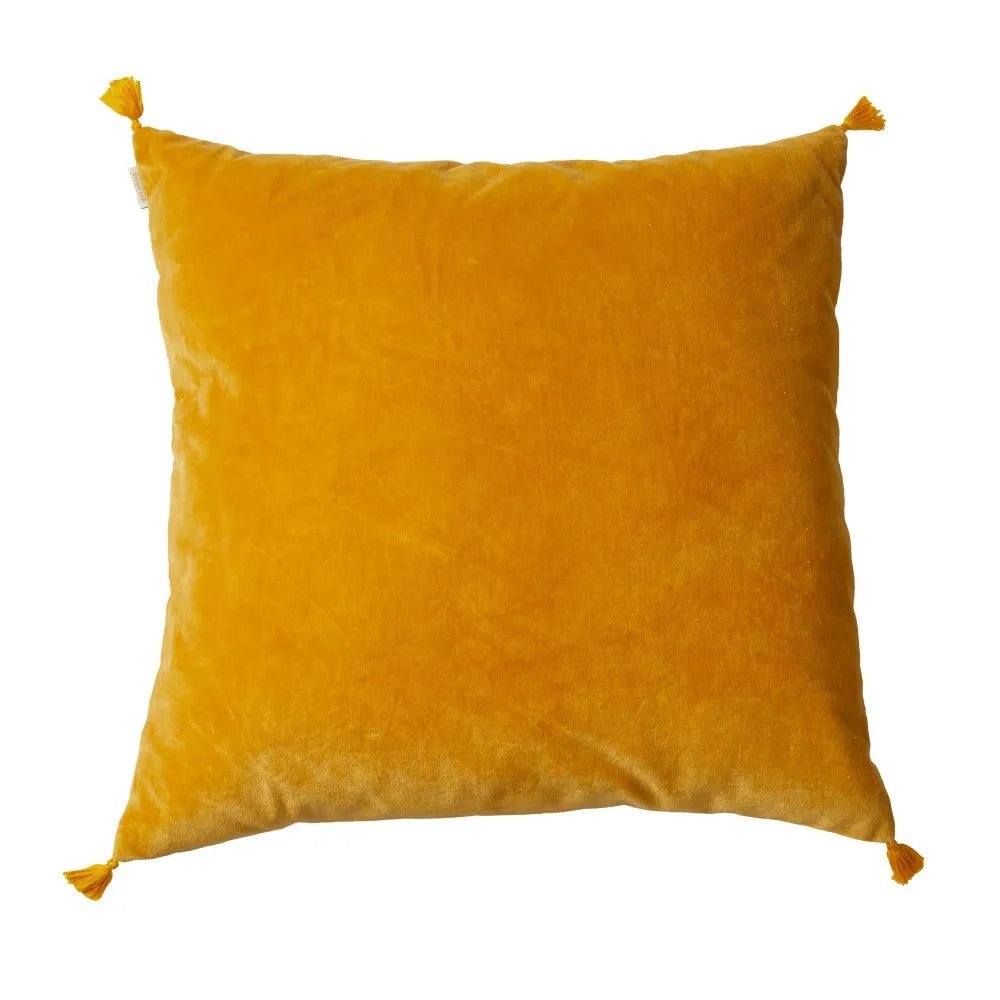Housse de coussin fleuri bohème namaste bohemian safran - bonheur du jour
