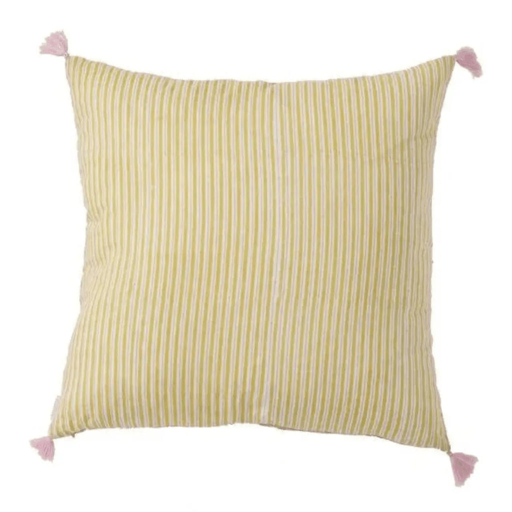 Housse de coussin fleuri bohème sakura curry - bonheur du jour