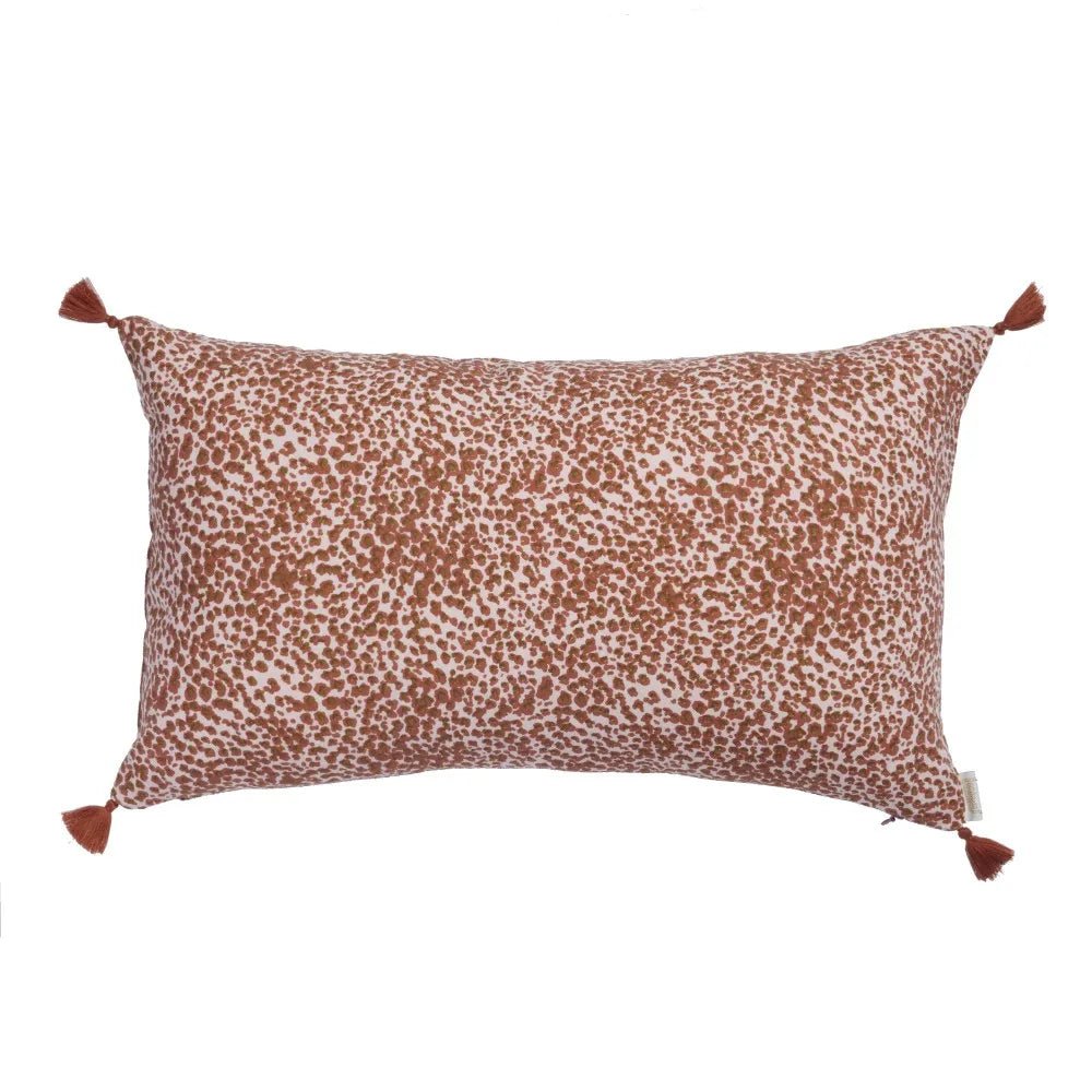 HOUSSE DE COUSSIN LÉOPARD BOHÈME SAVANE TERRACOTTA - Bonheur du Jour - Lili Margaret