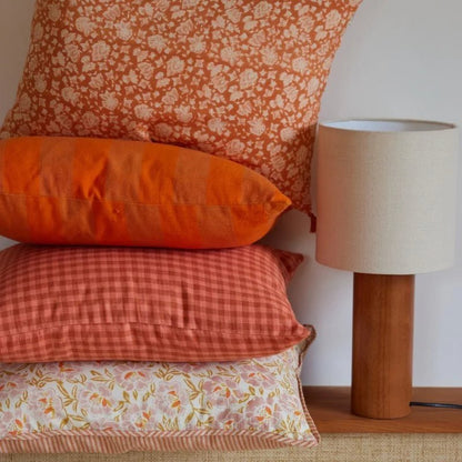 Housse de coussin vichy rose terracotta - Bonheur du Jour - Lili Margaret