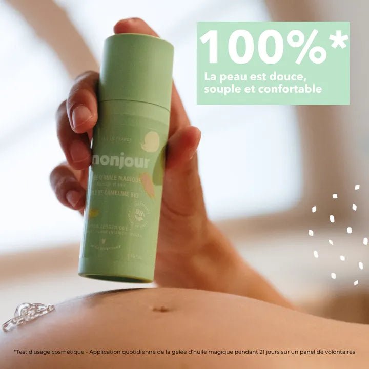 Huile de massage bébé bio - monjour