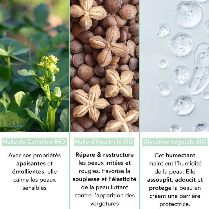 Huile de massage bébé bio - monjour