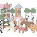 Jeu de construction en bois animaux de la forêt - jabadabado