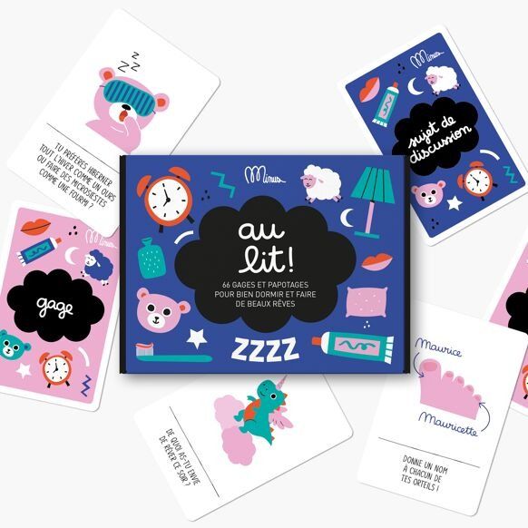 Jeu de discussion en famille "au lit"