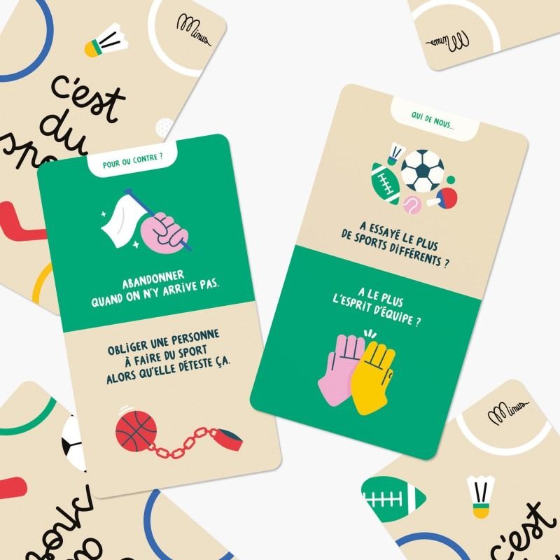 Jeu de discussion entre amis et en famille "c'est du sport !" - minus editions