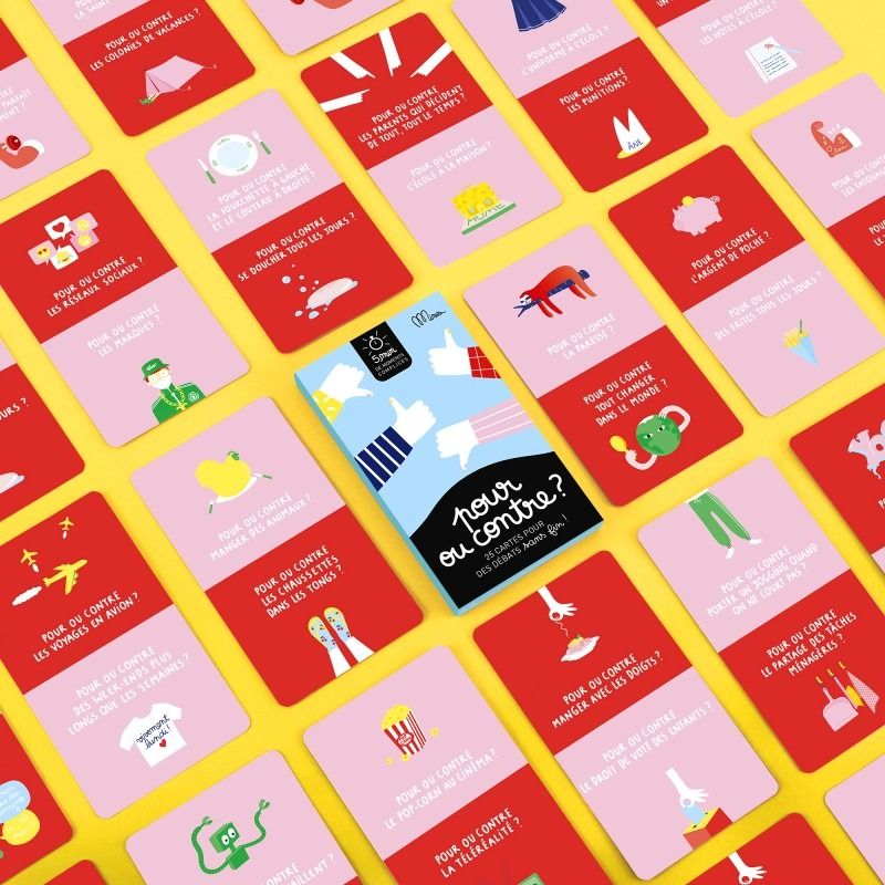 Jeu de discussion entre amis et en famille "pour ou contre? " - minus editions