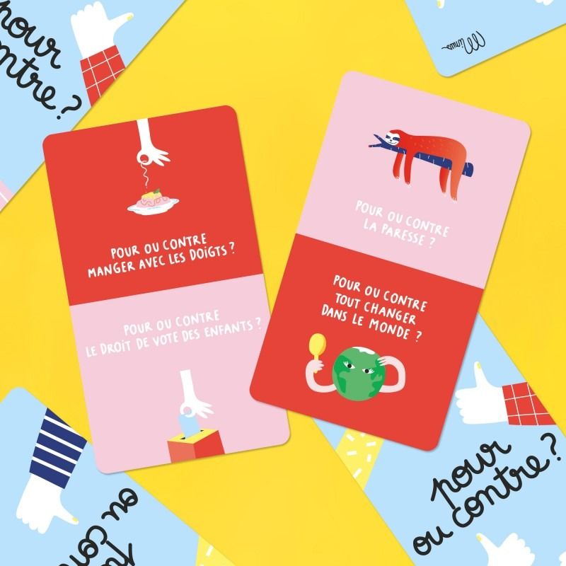 Jeu de discussion entre amis et en famille "pour ou contre? " - minus editions