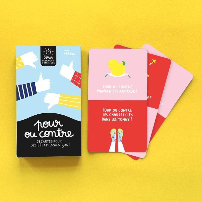 Jeu de discussion entre amis et en famille "pour ou contre? " - minus editions