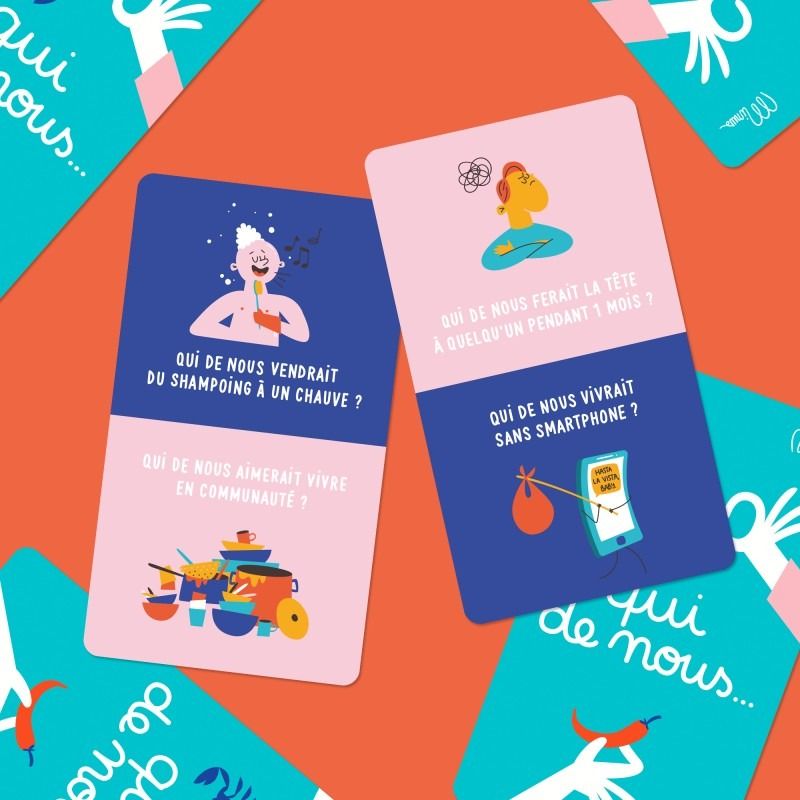 Jeu de discussion entre amis et en famille "qui de nous…" - minus editions