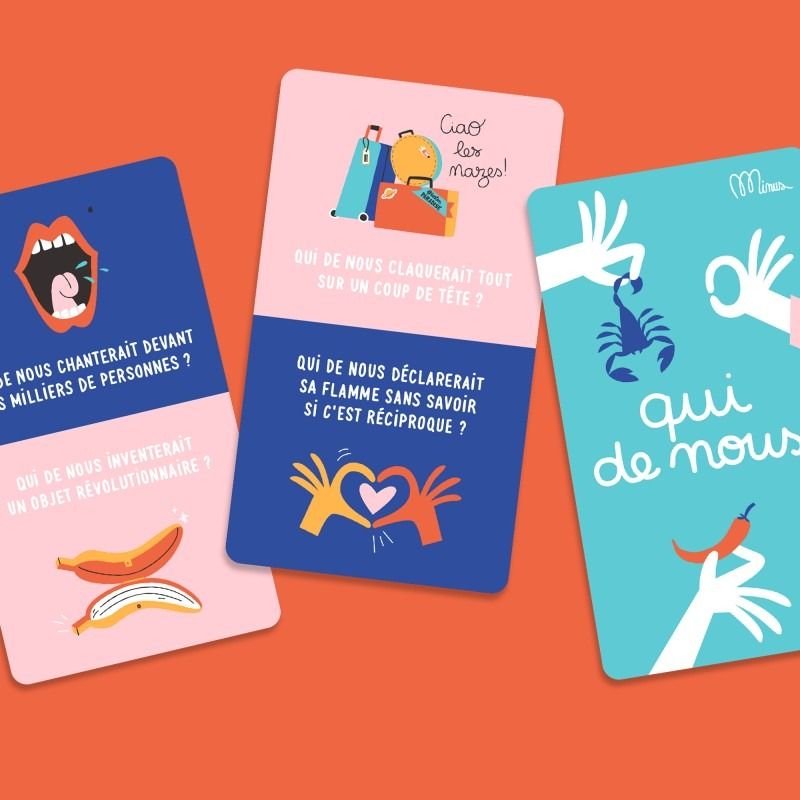 JEU DE DISCUSSION ENTRE AMIS ET EN FAMILLE &quot;QUI DE NOUS…&quot; - Minus Editions