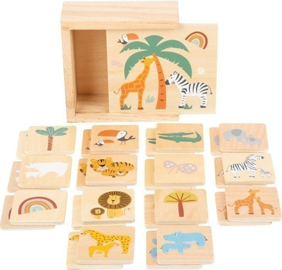 Jeu mémo safari en bois - jouet éducatif pour enfant