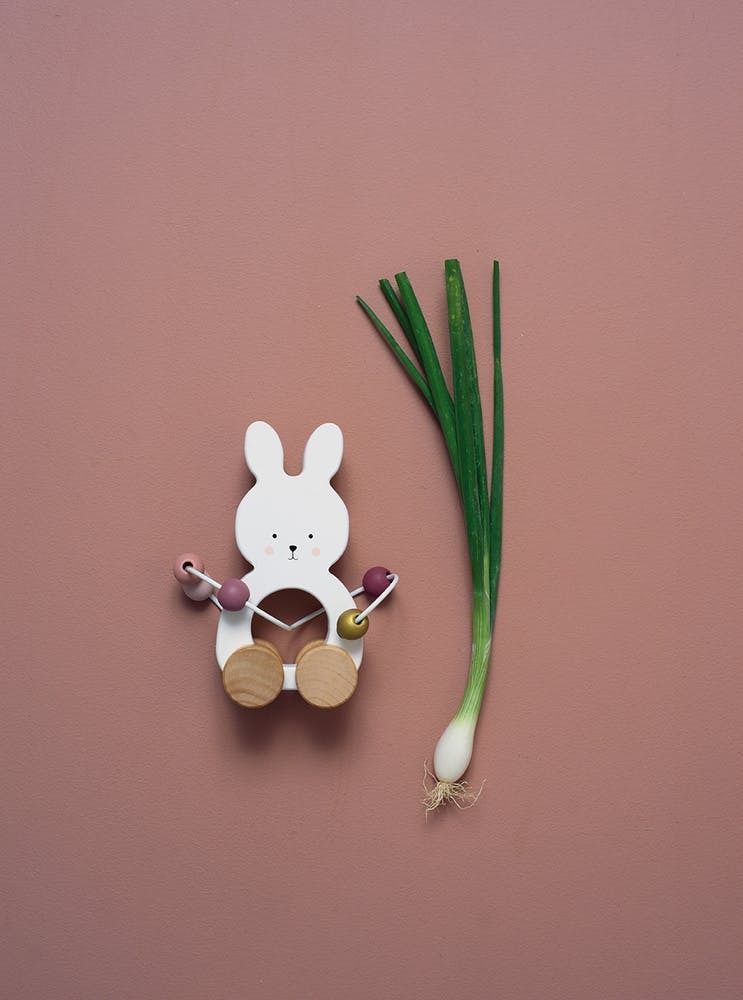 Jouet à tirer en bois lapin - jabadabado