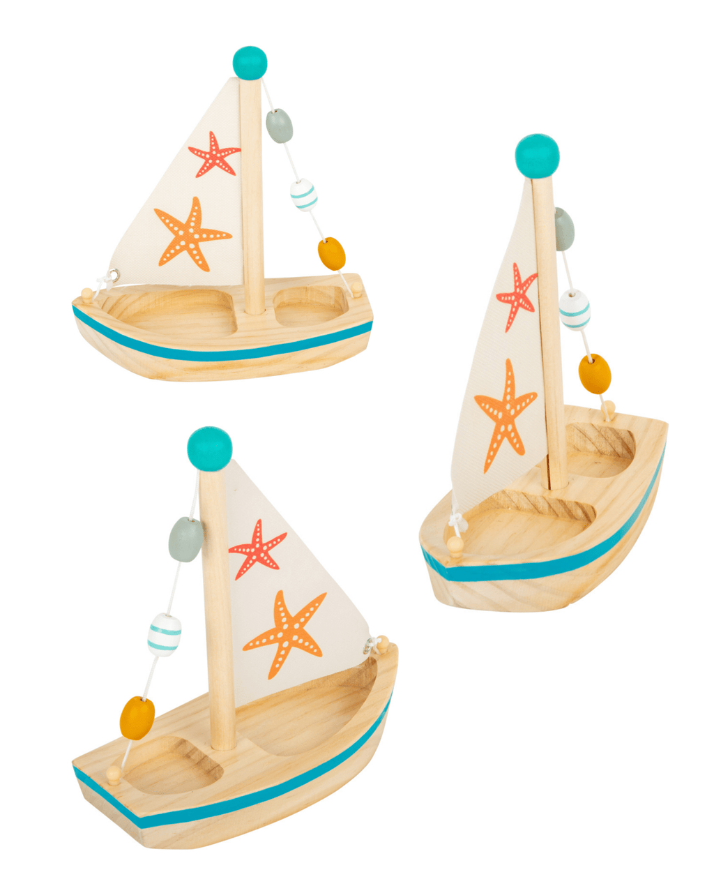 Jouet en bois pour le bain – voilier et étoile de mer | small foot