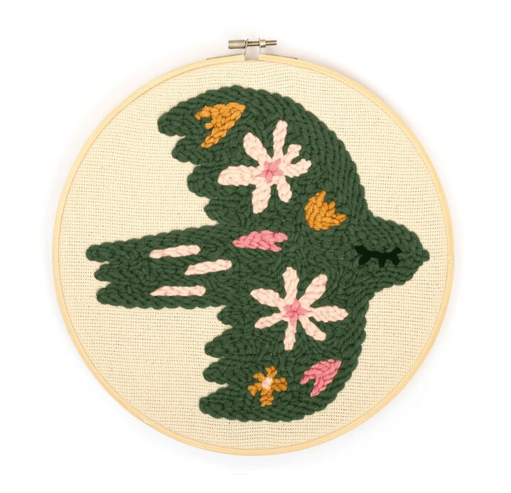 Kit broderie décorative oiseau - Graine créative