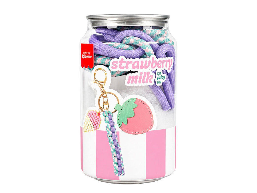 Kit Canette Bag Charm Pshiiit Strawberry Milk