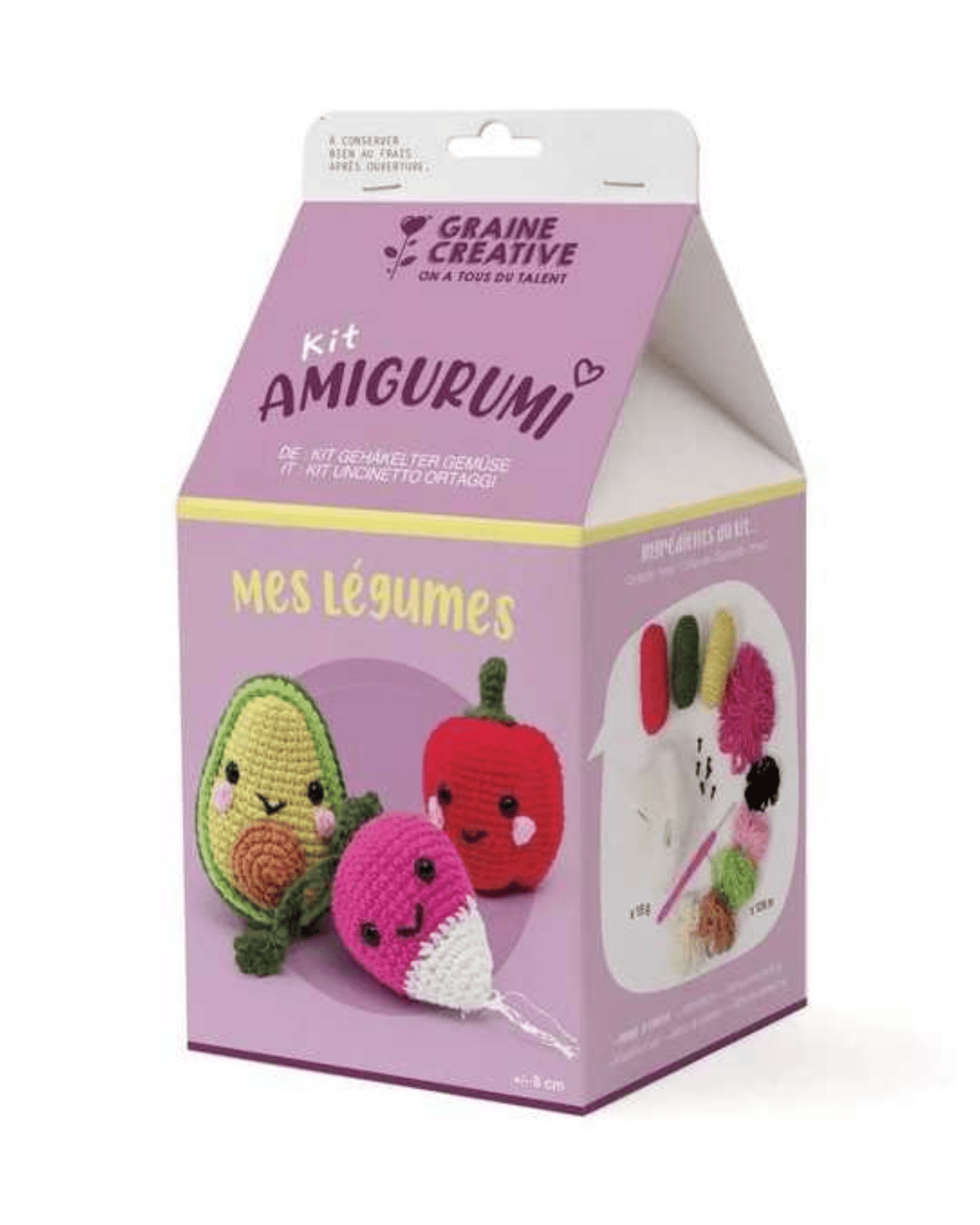 Kit crochet Amigurumi Mes légumes - Graine créative - Lili Margaret