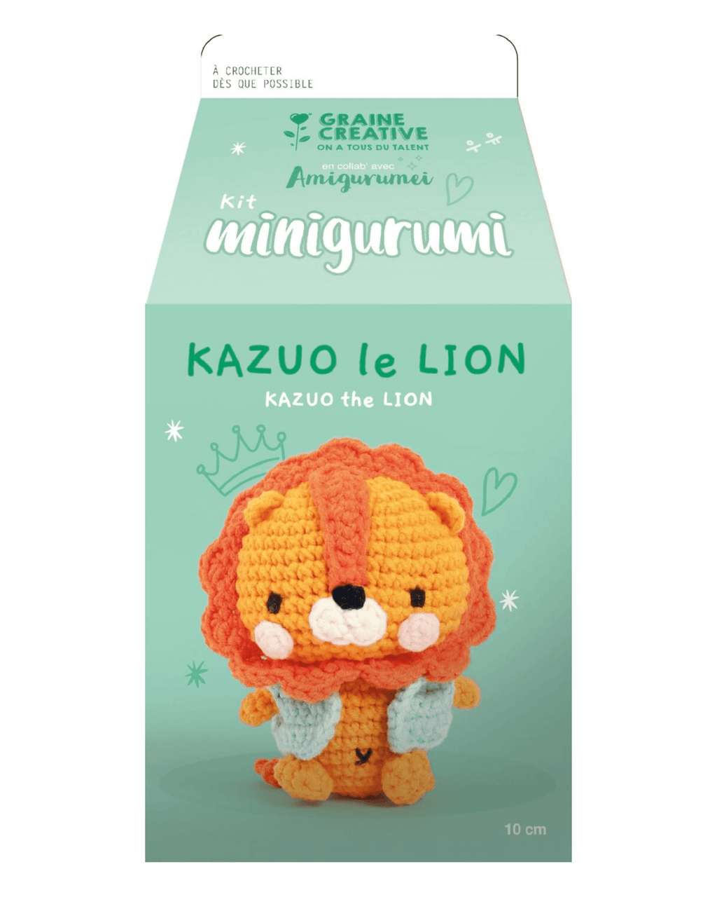 Kit crochet animaux Kazuo le lion - Amigurumi facile