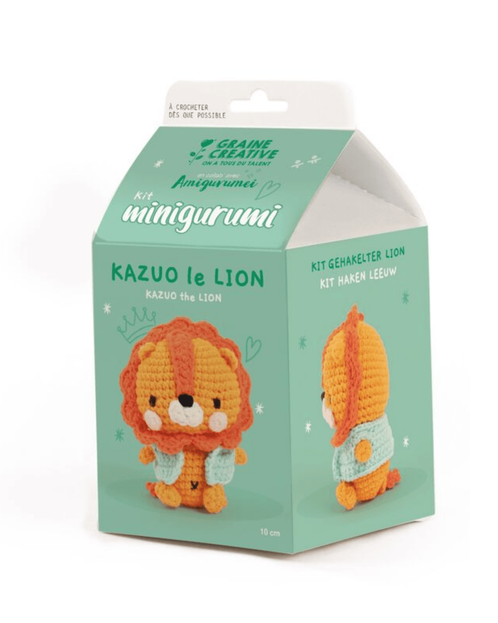 Kit crochet animaux Kazuo le lion - Amigurumi facile