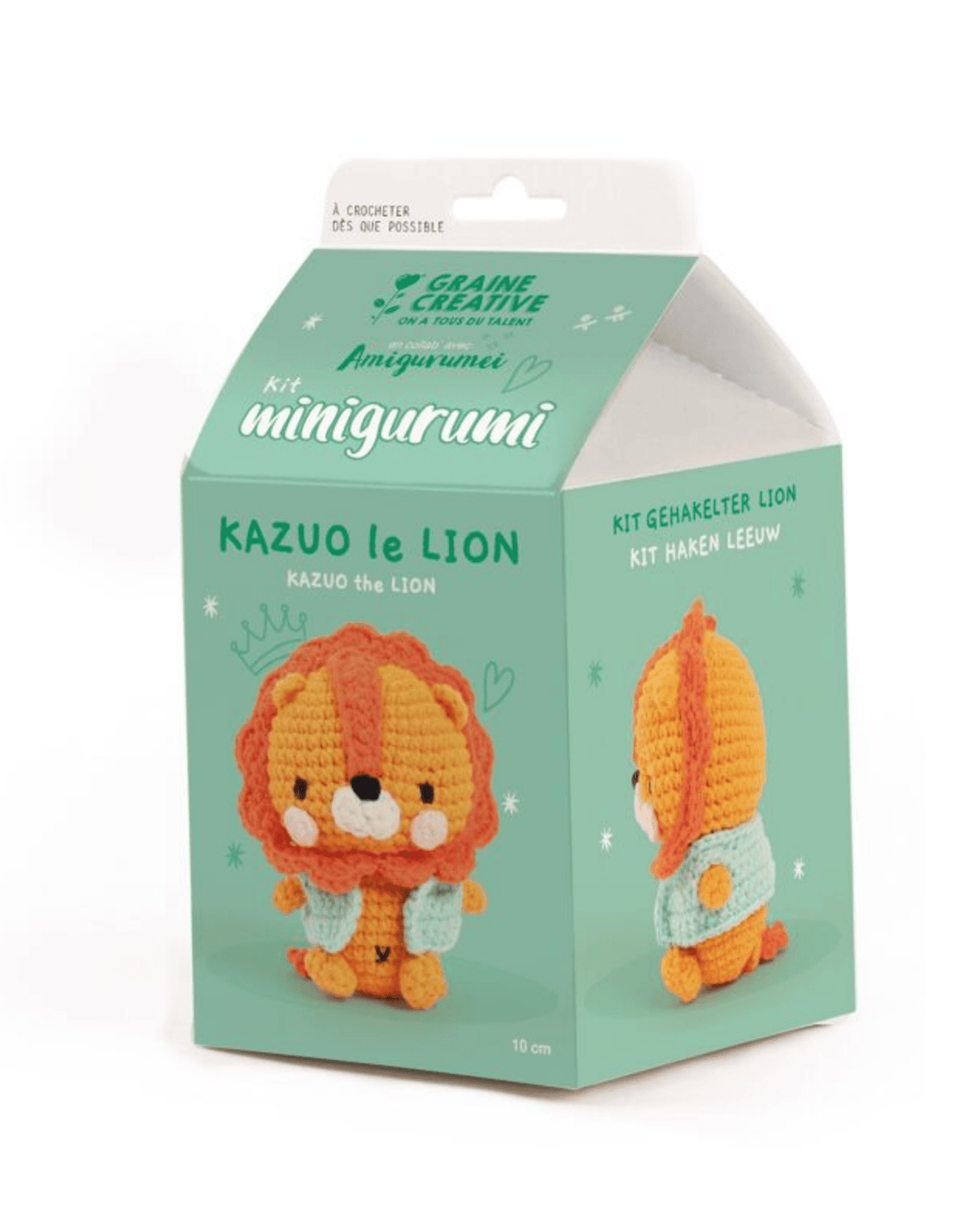 Kit crochet animaux Kazuo le lion - Amigurumi facile