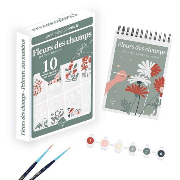 Kit peinture aux numéros Fleurs des champs – Maison Joliette