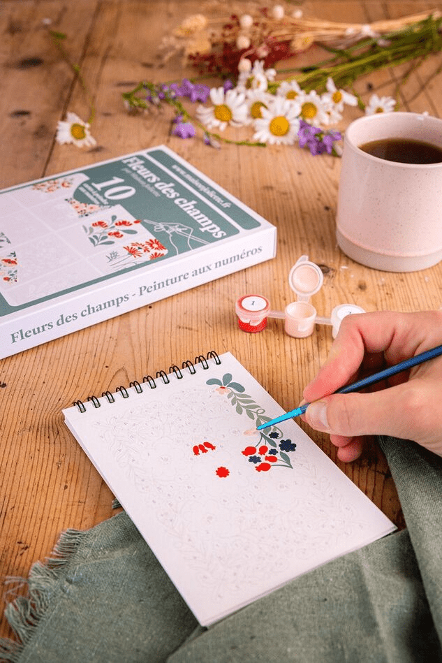 Kit peinture aux numéros Fleurs des champs – Maison Joliette
