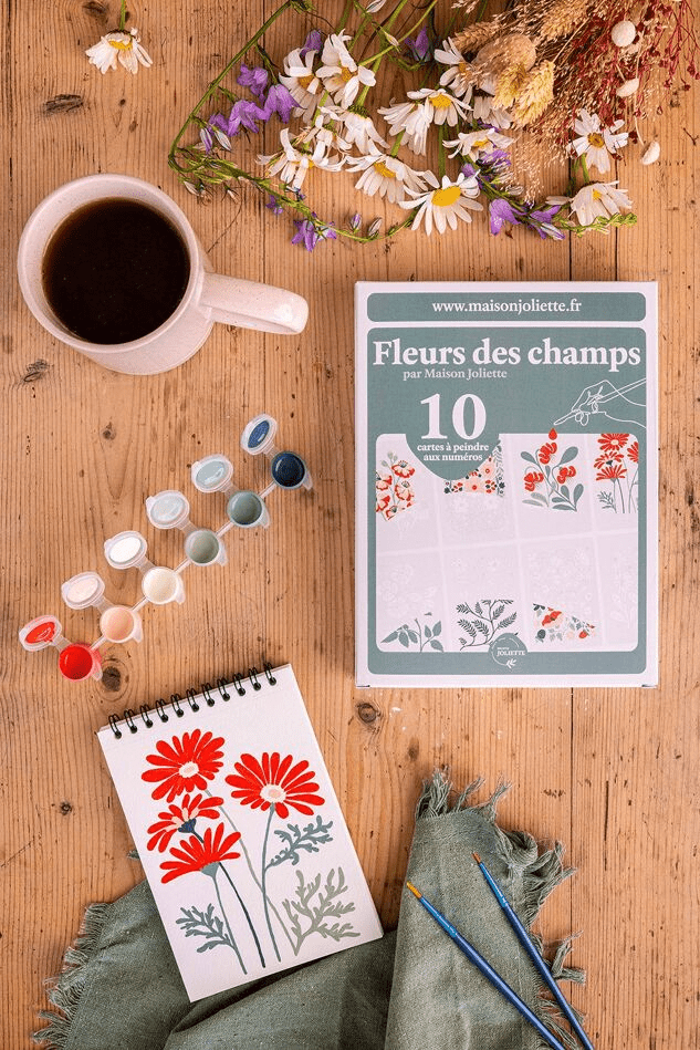 Kit peinture aux numéros Fleurs des champs – Maison Joliette