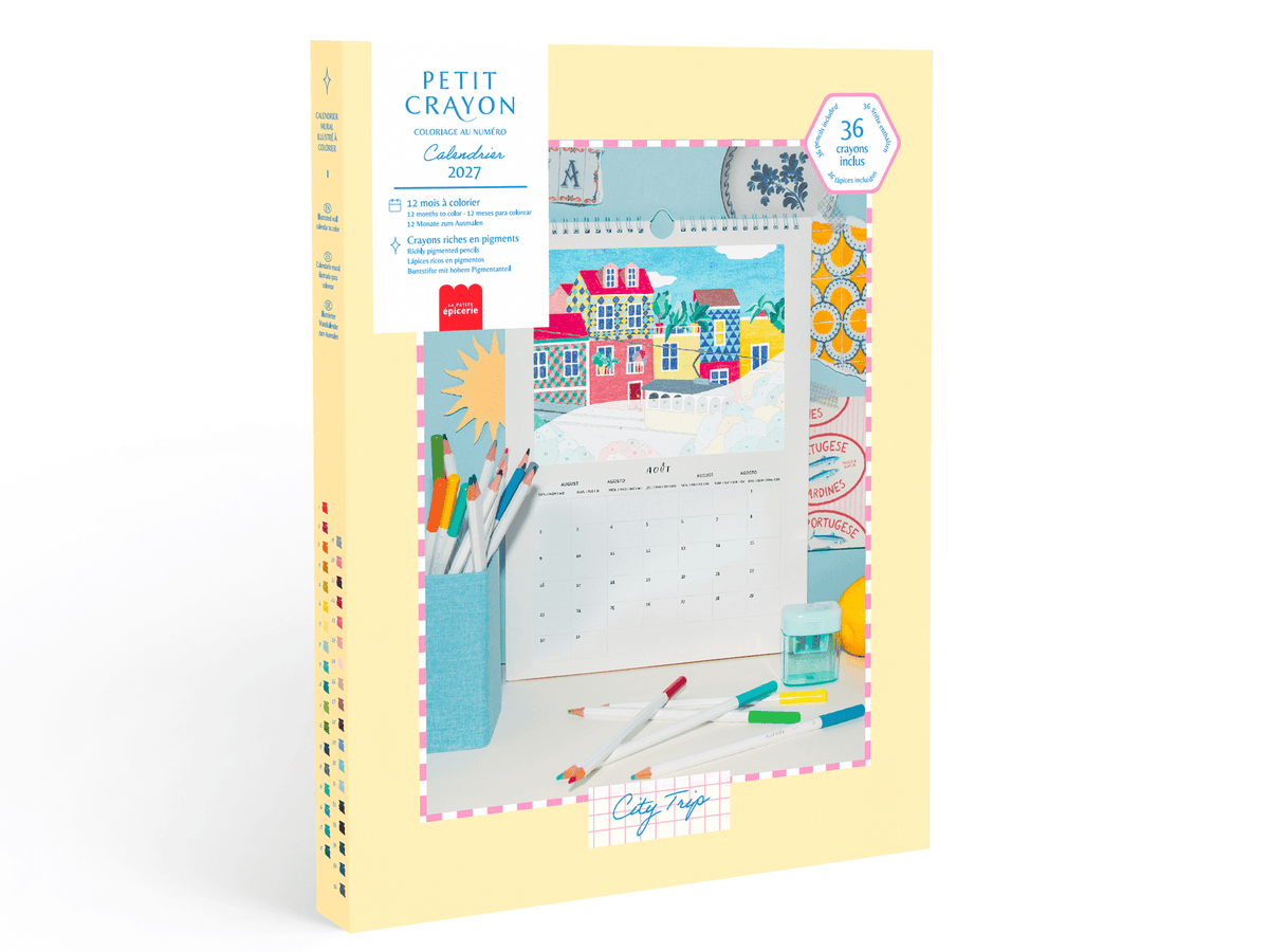 Calendrier à colorier 2027 City Trip – Petit Crayon – La Petite Épicerie – vue 1