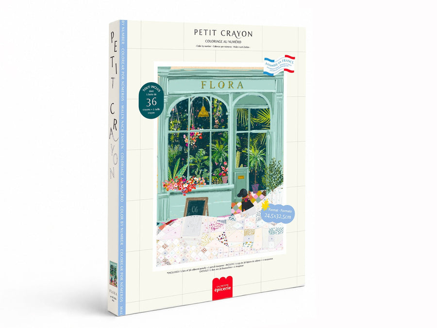 Coloriage au numéro adulte Flora -Petit Crayon