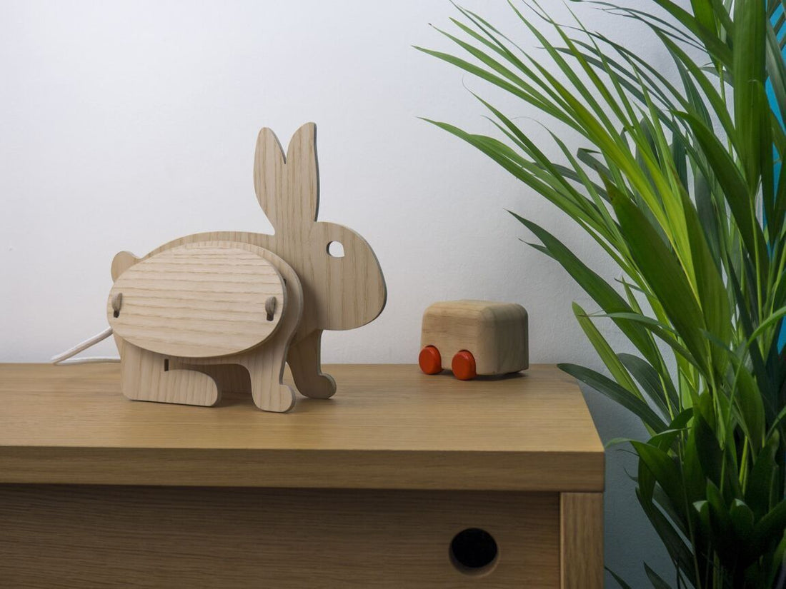 LAMPE ENFANT EN BOIS LAPIN - Gone&