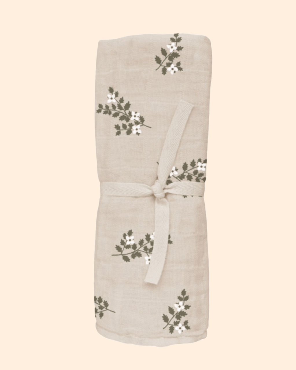 Lange bébé coton bio fleurs de houx - main sauvage