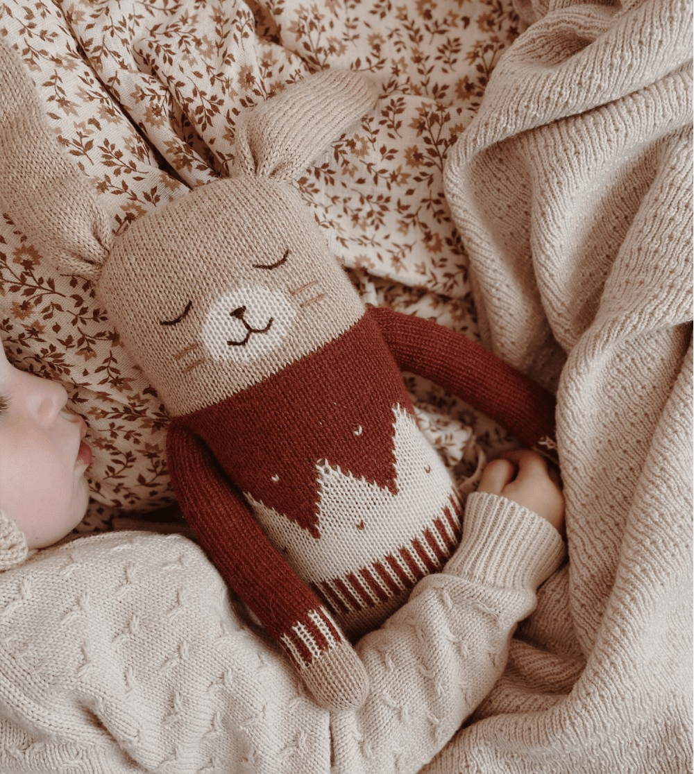 LANGE BÉBÉ COTON BIO HIBISCUS - Main sauvage - Lili Margaret