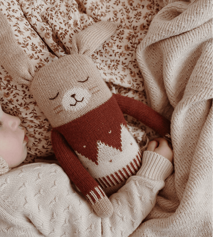 LANGE BÉBÉ COTON BIO HIBISCUS - Main sauvage - Lili Margaret