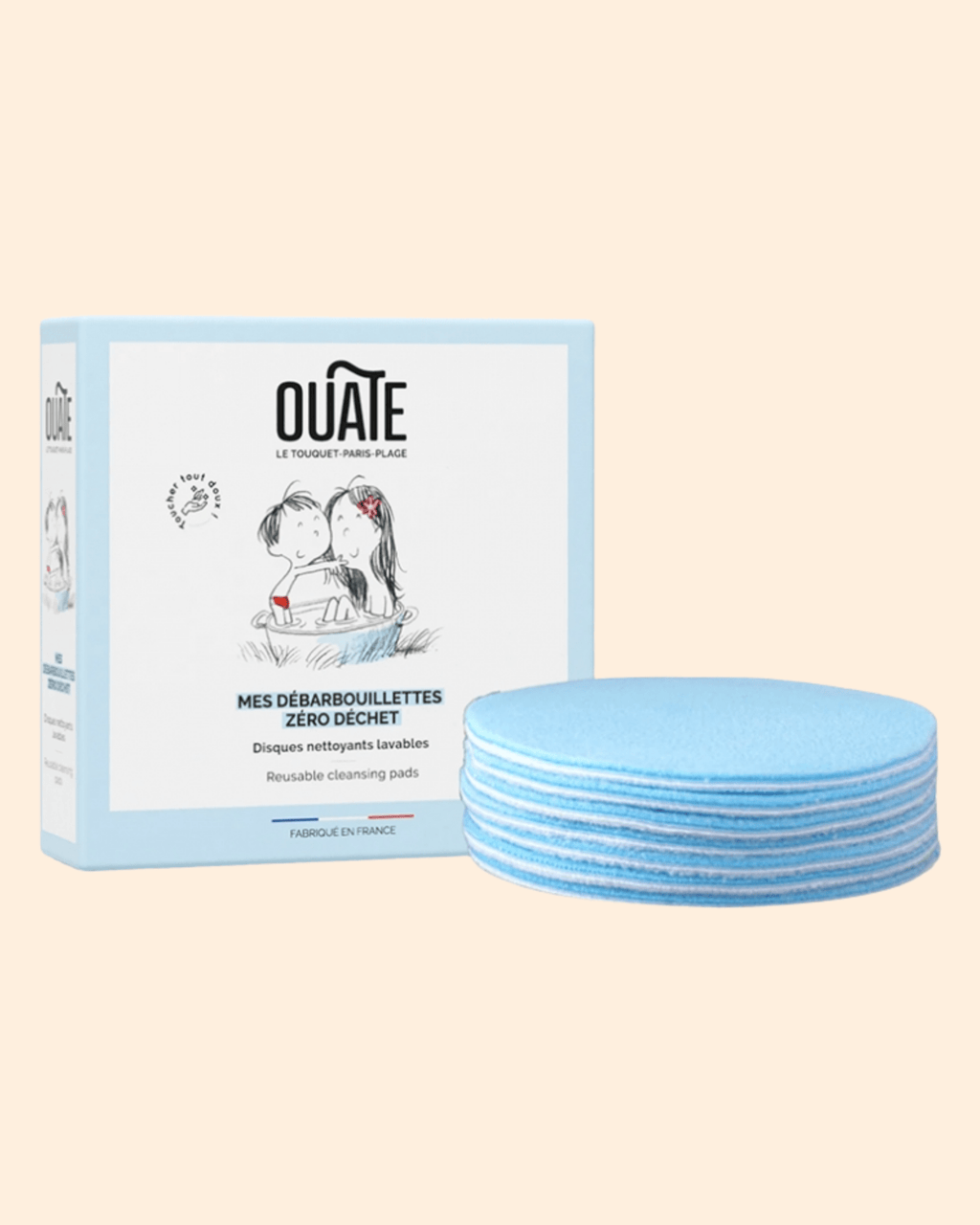 Lingettes démaquillantes enfant "mes débarbouillettes zéro déchet" - ouate paris