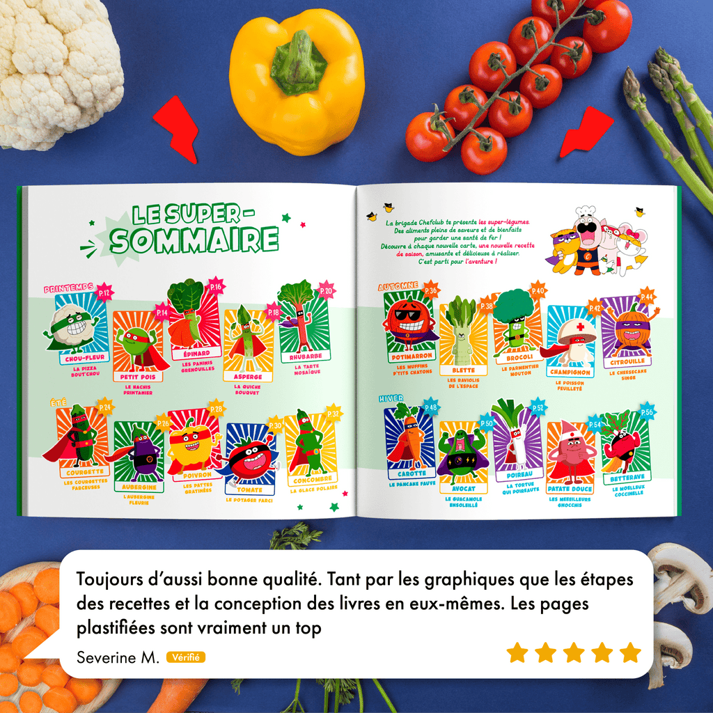 Livre de cuisine enfant - les super légumes chefclub kids