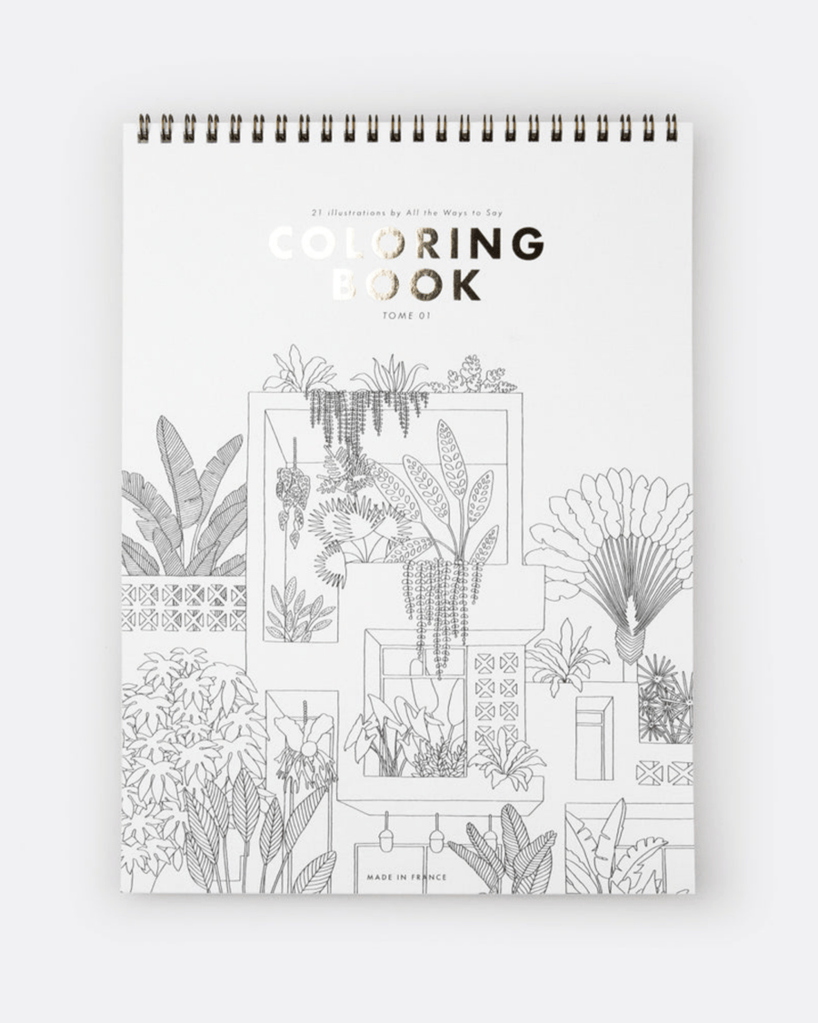 Livre de coloriage adulte fleurs et plantes