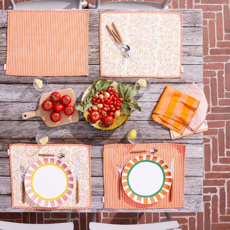 Lot de 2 sets de table petunia rose - Bonheur du Jour - Lili Margaret