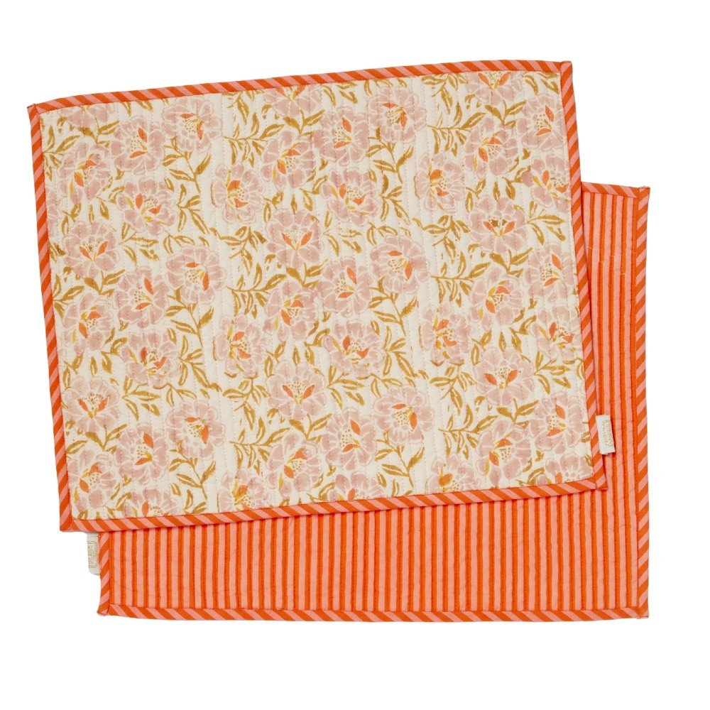 Lot de 2 sets de table petunia rose - bonheur du jour