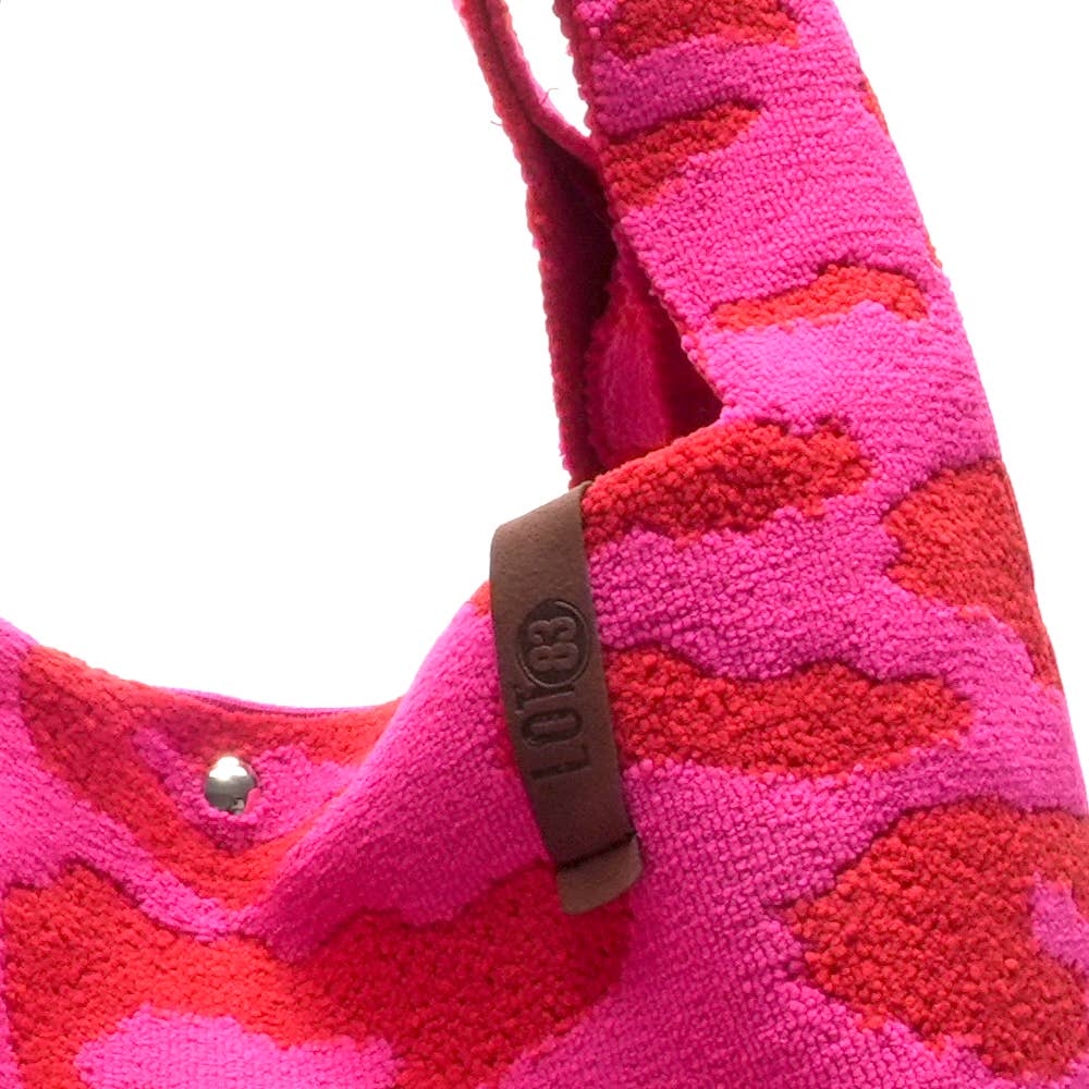 Sac cabas en tricot Lois fuchsia léopard – LOT83 – vue 2