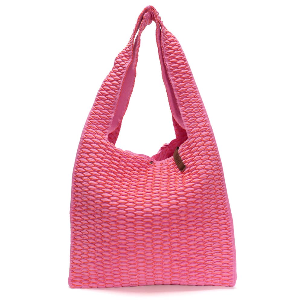 Sac cabas en tricot Lois rose - LOT83