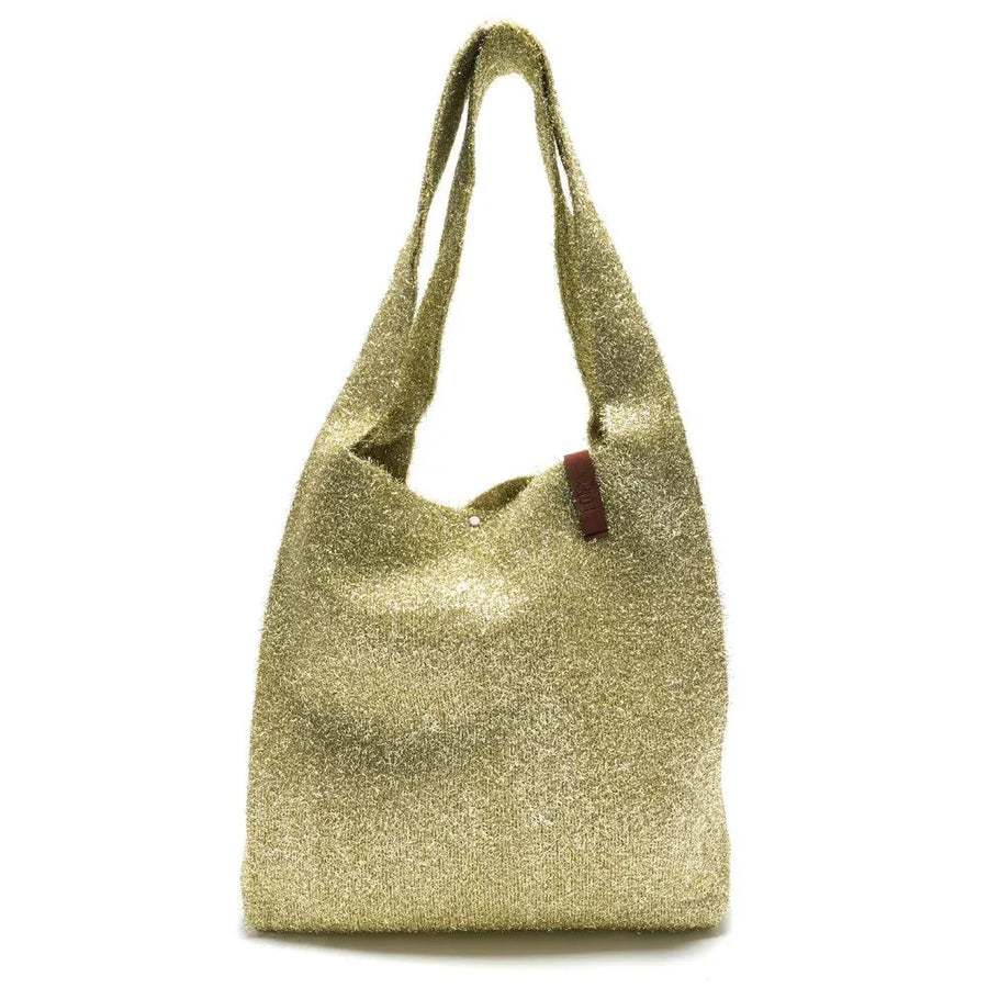 Sac cabas femme doré en maille Lois