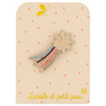 Luciole et Petit Pois - Barrette étoile filante - Muliticolore rose fluo