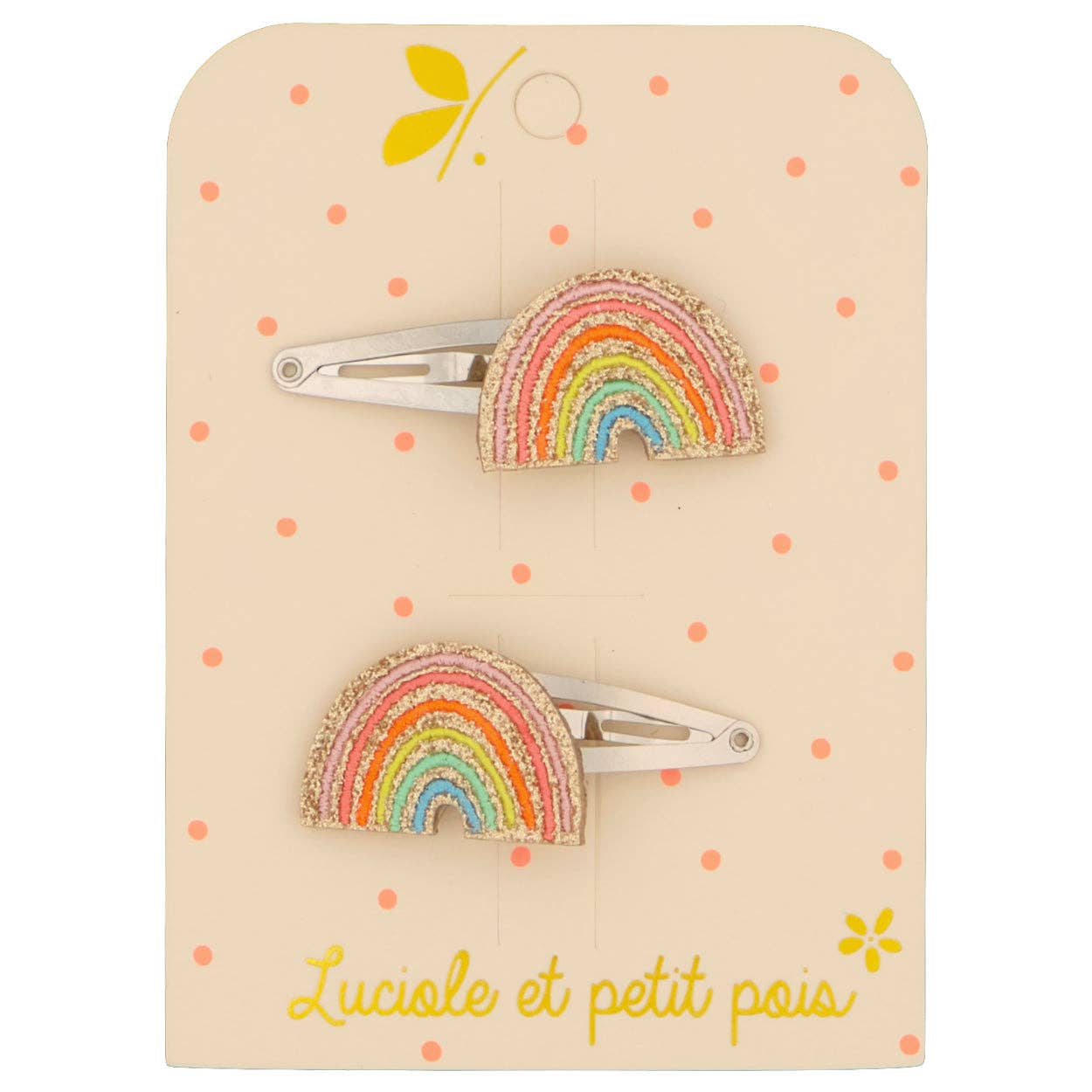 Luciole et Petit Pois - Barrettes arc - en - ciel multicolore (paire) - Lili Margaret