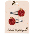 Luciole et Petit Pois - Barrettes pomme (paire)
