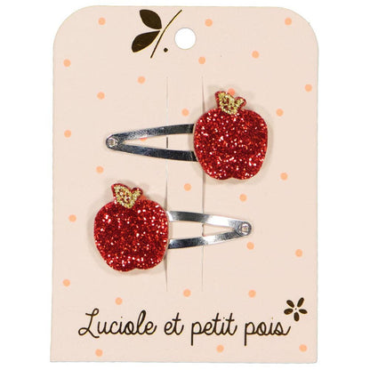 Luciole et Petit Pois - Barrettes pomme (paire) - Lili Margaret