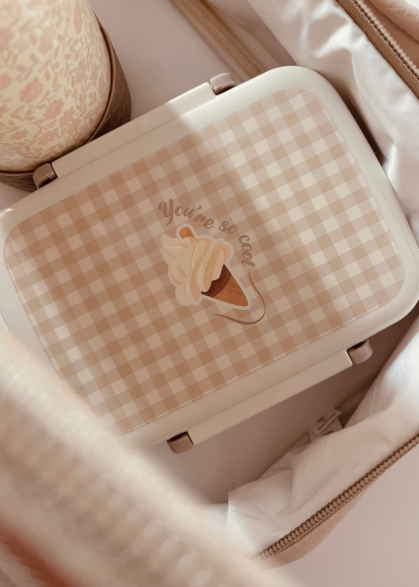 Lunch box fille vichy glace