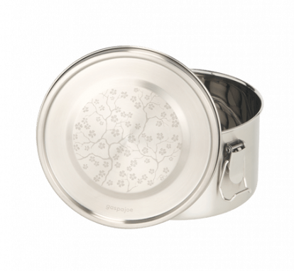 Lunch box inox gravées cerisier - gaspajoe
